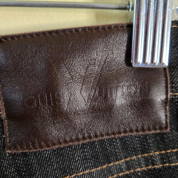 Louis Vuitton Straight Leg Black Denim Jeans Flap Pocket Logo Size 44/10 - Picture 7 of 11